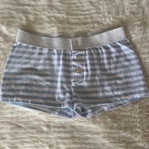 Brandy Melville blue white striped shorts